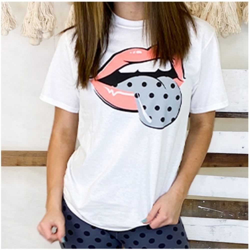 NEW Polka Dot Lips Tee